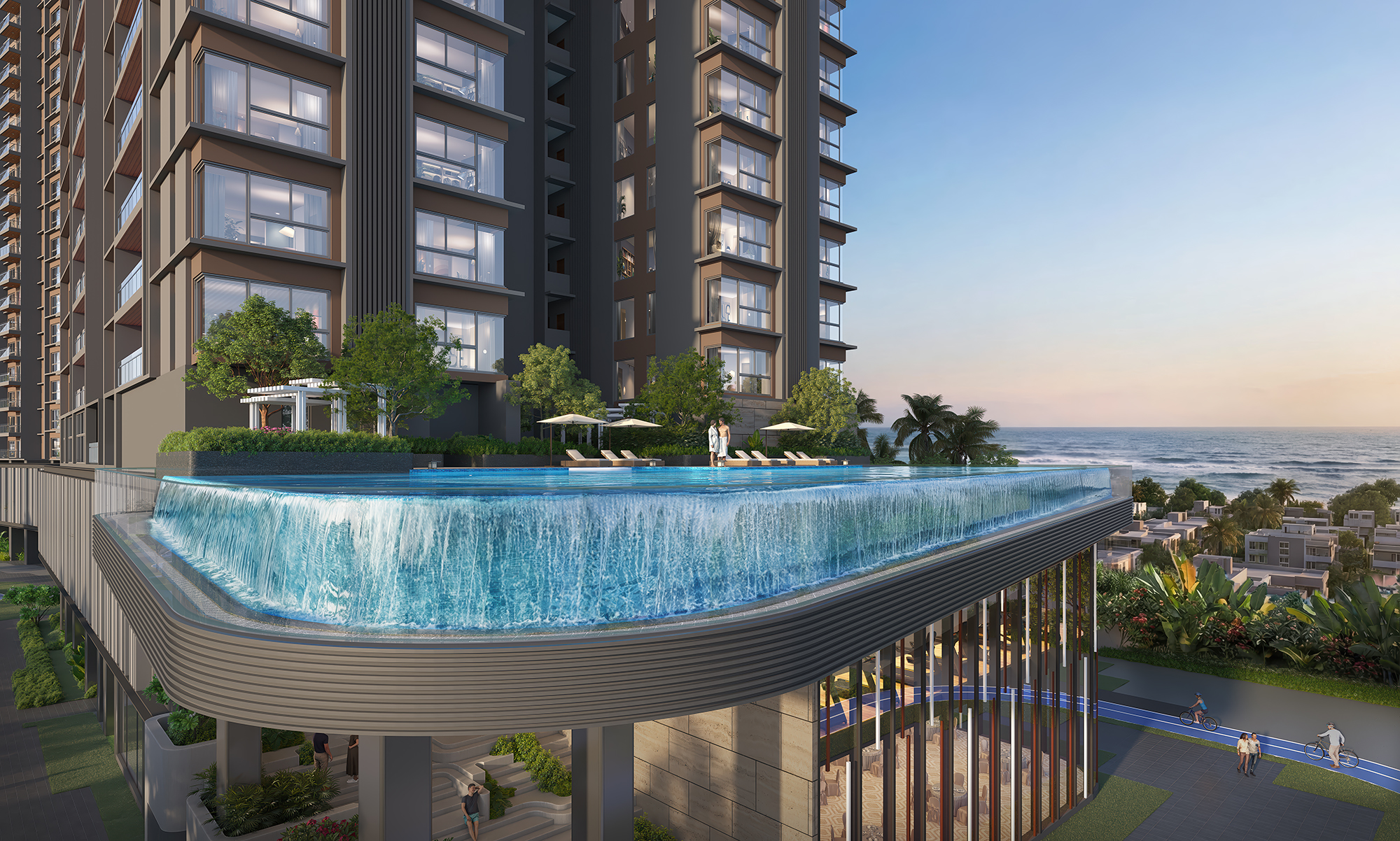 Resort style infinity pool