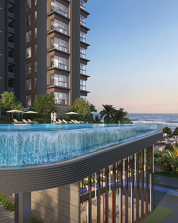 Resort style infinity pool