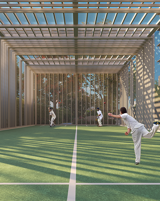 Outdoor basketball court at Altis Ocean Cliffs residential community