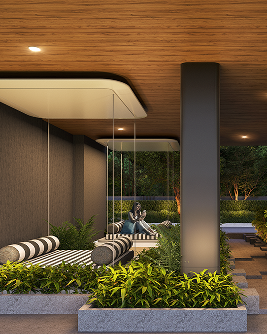 Outdoor basketball court at Altis Ocean Cliffs residential community