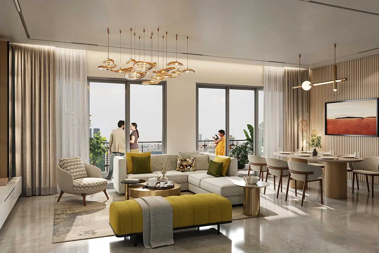 2 BHK floor plan, Altis Ocean Cliffs ECR, Chennai